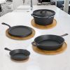 Pots And Pans Pre-Seasoned Cast Iron Skillet Set Kitchen Cookware Set